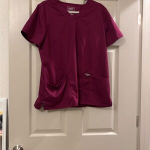 Cherokee Magenta Scrub Top